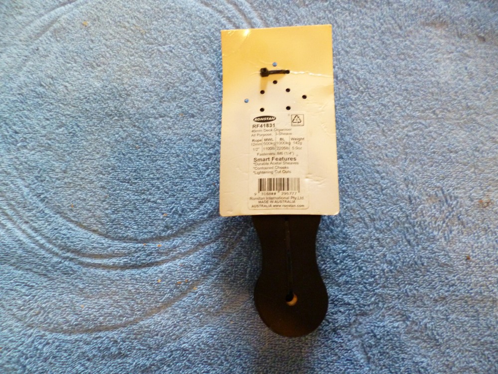 RONSTAN RF41831 40mm Deck Organizer 3 Sheave 🆕