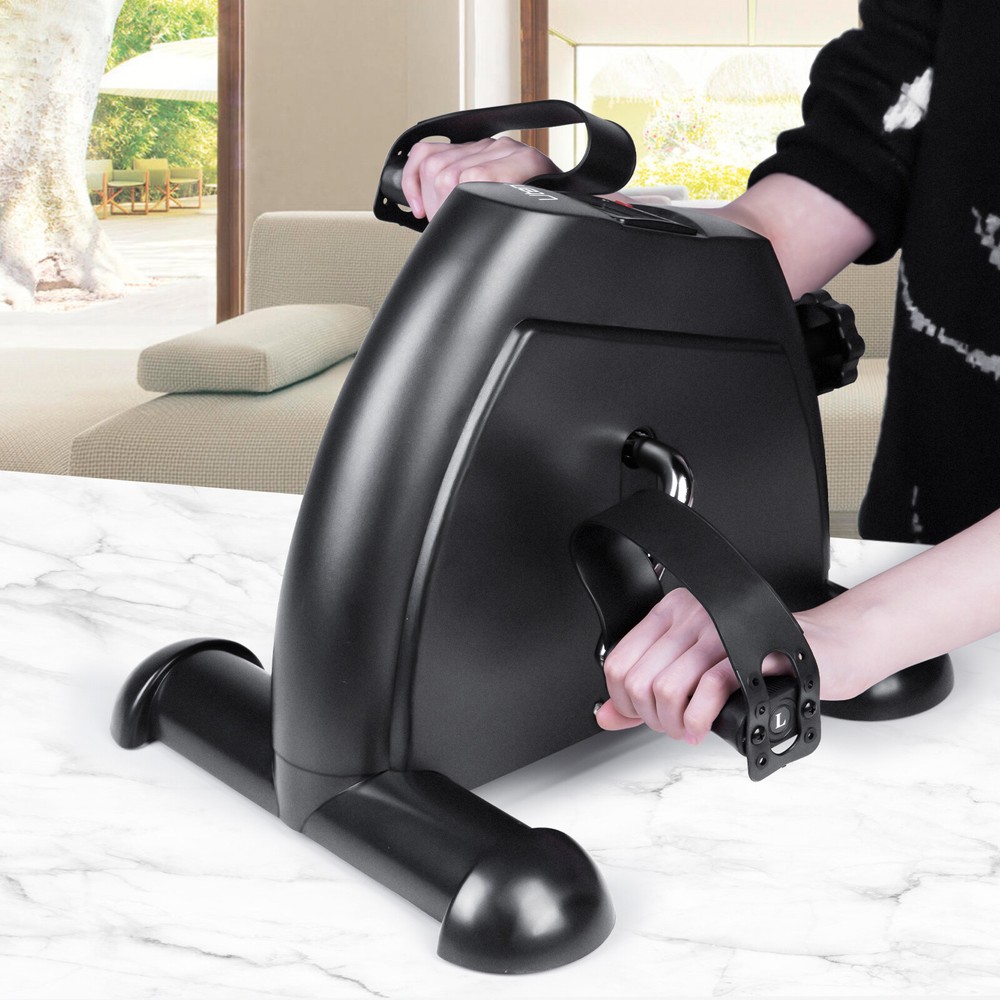 Mini Exercise Bike Pedal Exerciser Cycle Adjustable Resistance w/LCD Display