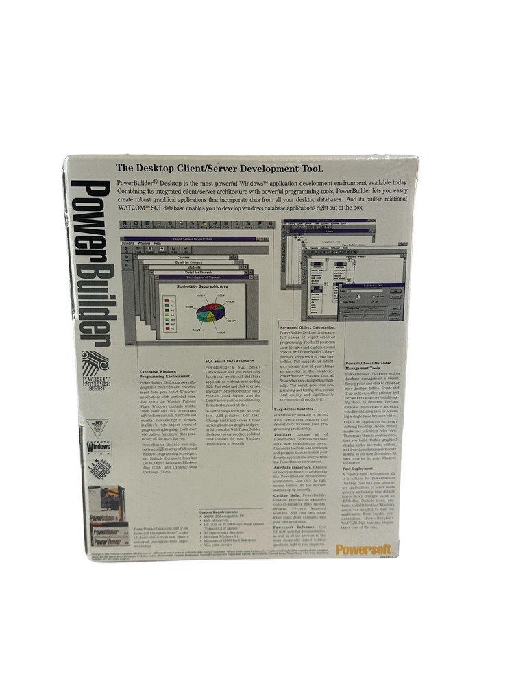 Powersoft Power Builder Desktop Windows 3.1 Version KB00021 Sealed!