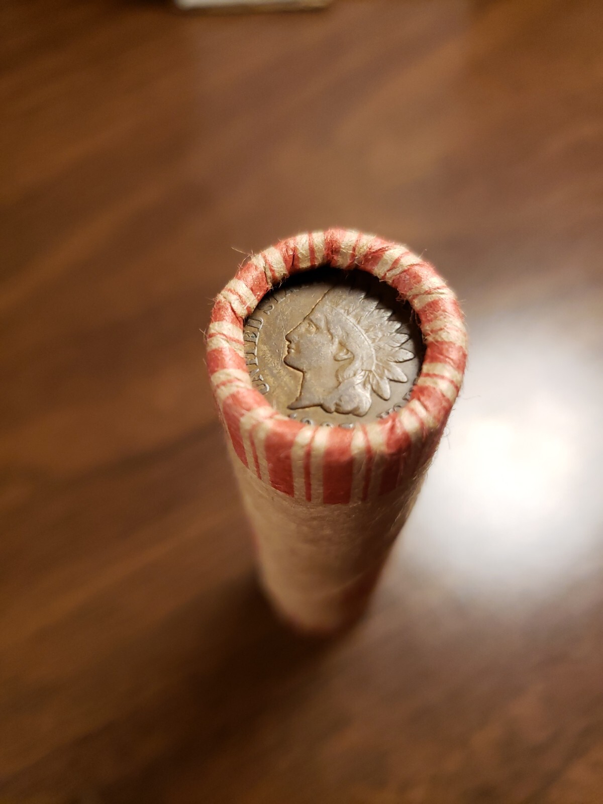 Wheat Cent Roll With Silver Mercury Dime & Indian Head Cent Ends Unsearched