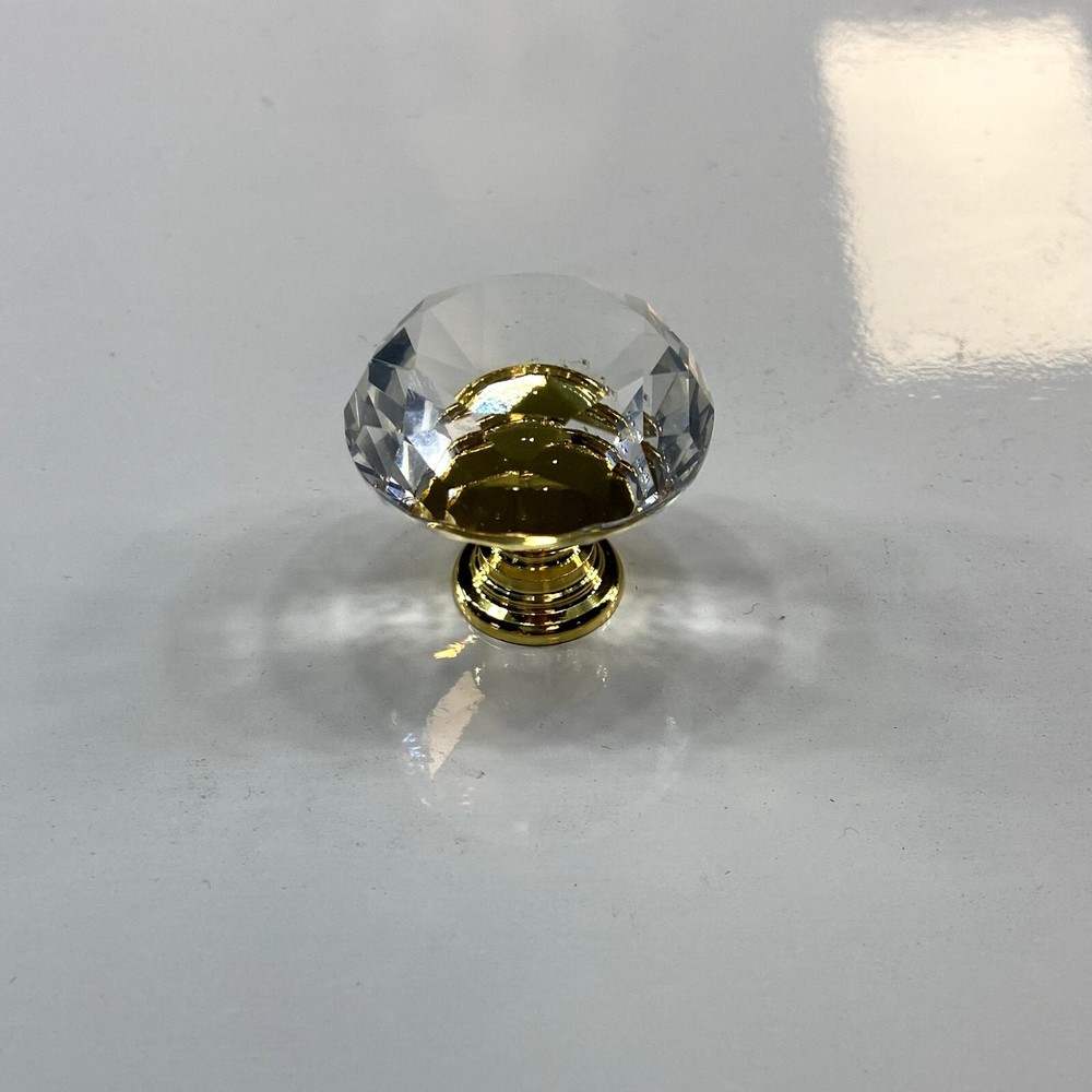 Gold Crystal Knobs – Elegant Cabinet Drawer Pulls, Modern Home Hardware