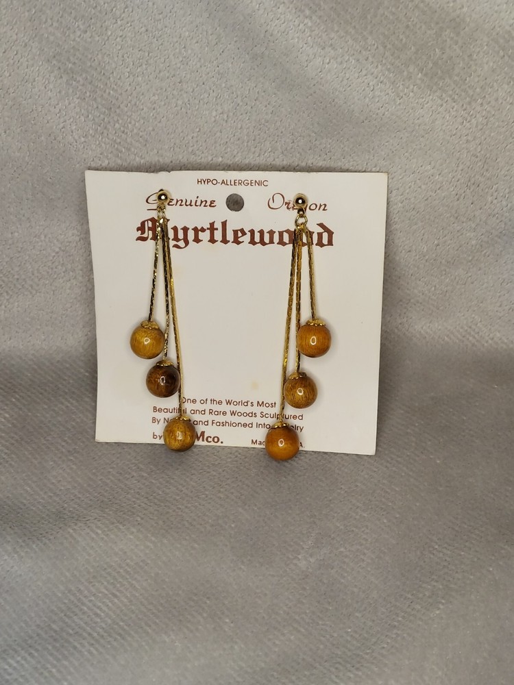 Myrtlewood Earrings - Vintage Never worn - Dangle