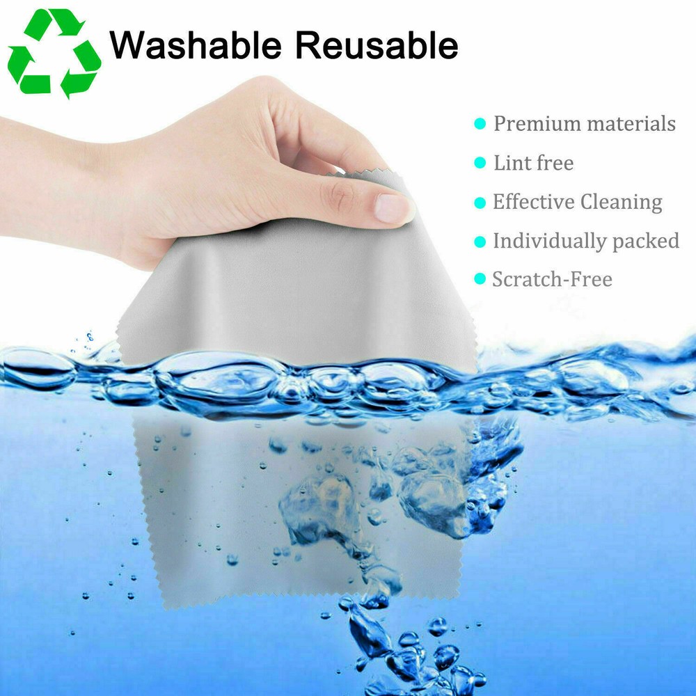 2-50 Pack Microfiber Phone Screen Camera Glasses Cleaning Cloth Square Cleaner
