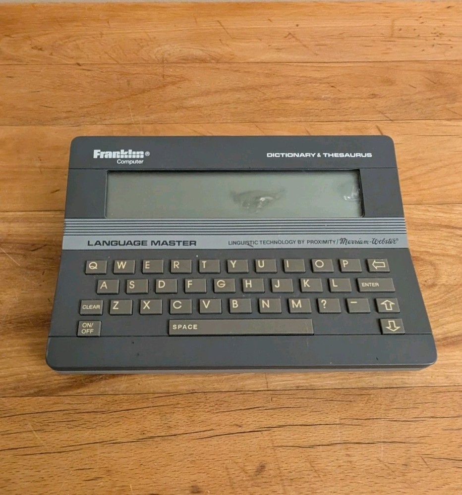 1987 Franklin Computer Dictionary Thesaurus LM-2000 Language Master Works