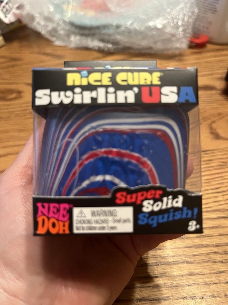 NEEDOH Nice Cube Swirlin’ USA Super Solid Squish NEW