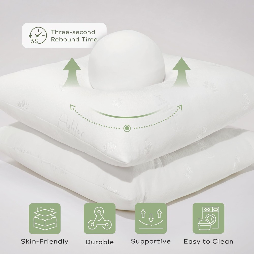 Ashler Throw Pillows Insert- 18x18 Pillow Inserts with Air Layer, Premium Bed...