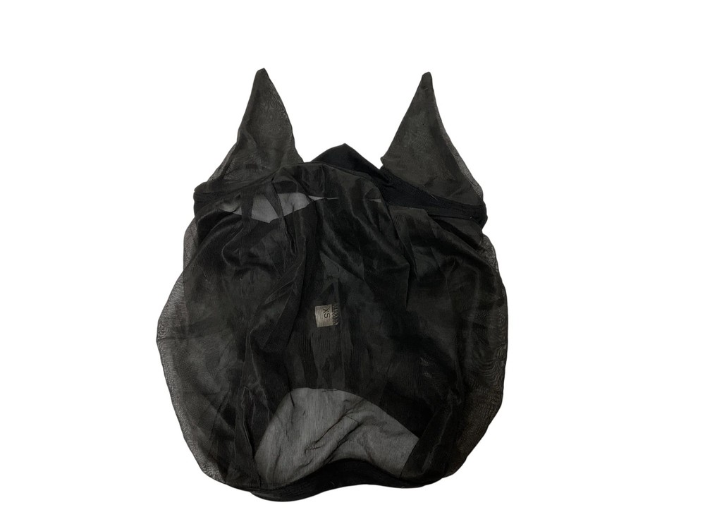 Fine Mesh Pullover Lycra Fly Mask with Ears Mini Black