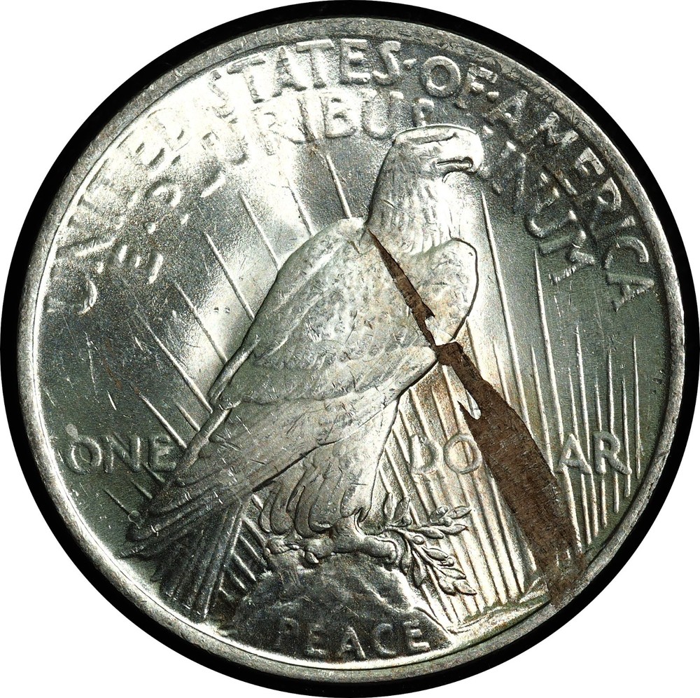 1923 Peace Dollar Lamination Error Choice Brilliant Uncirculated