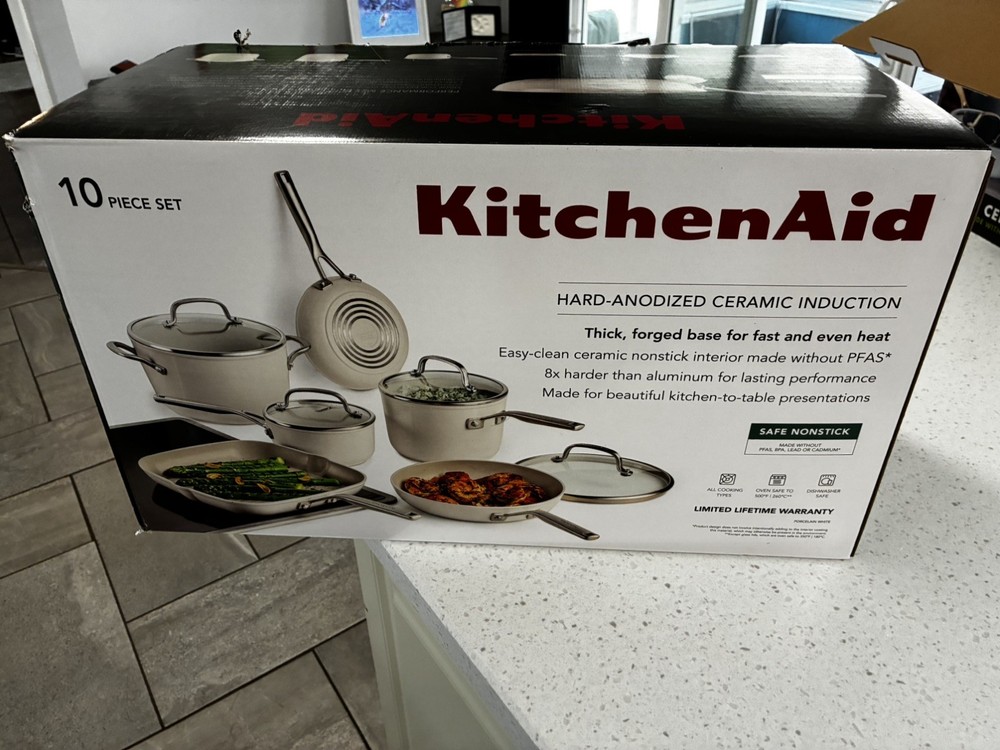 KitchenAid 10-Piece Hard-Anodized Ceramic Induction Cookware Set