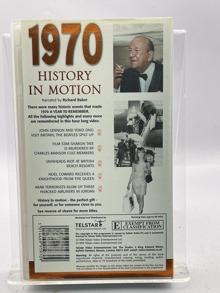 1970 A Year To Remember VHS Tape
