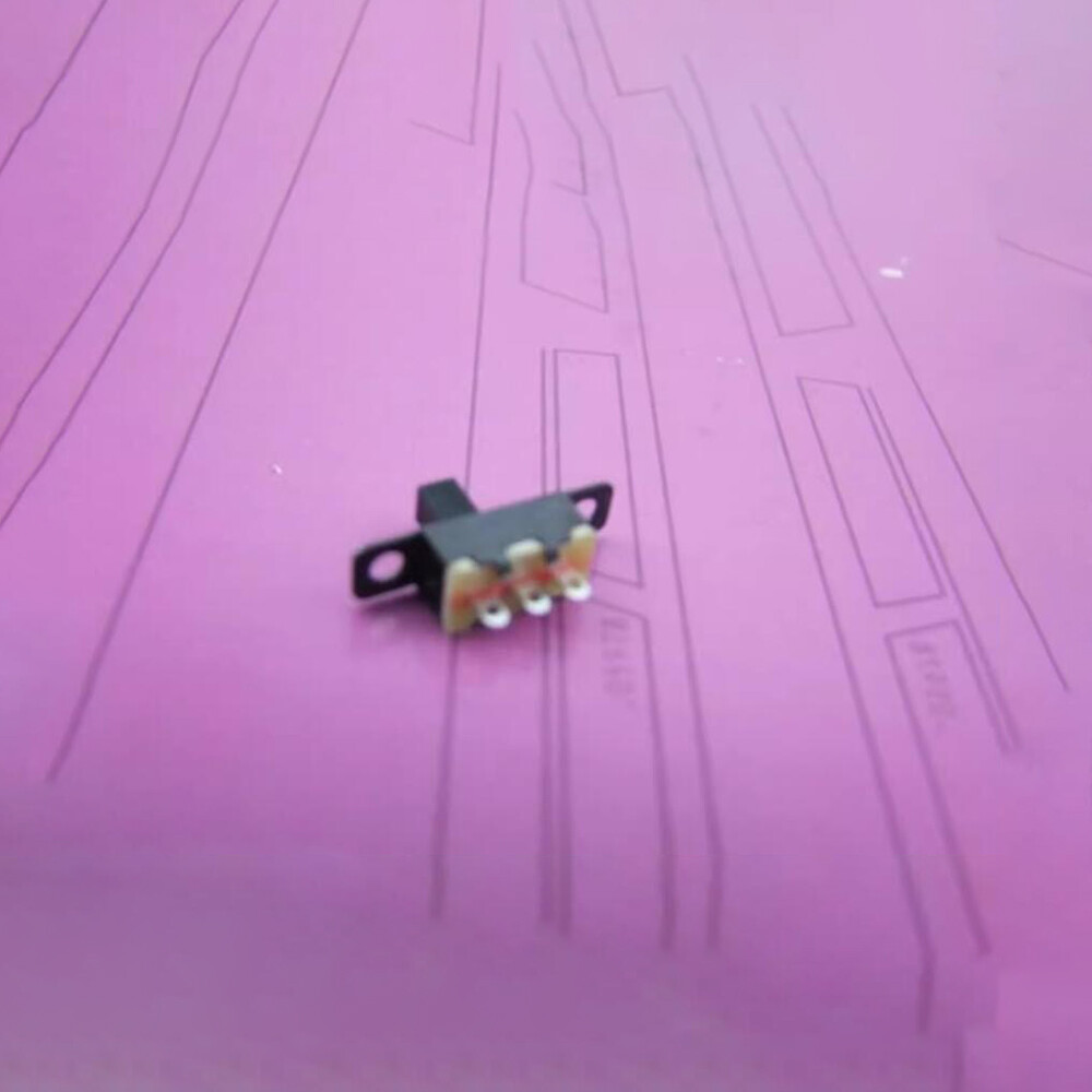 3-Pin 2-Position Mini Slide Switch SPDTT On-OFF Black Tiny PCB Solder Mounted