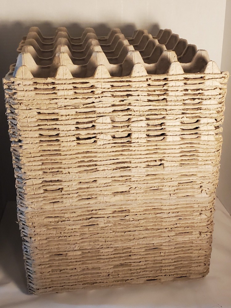 30-Cell Stackable Egg Crates, Pulp Fiber 20pack, Cartones de huevo