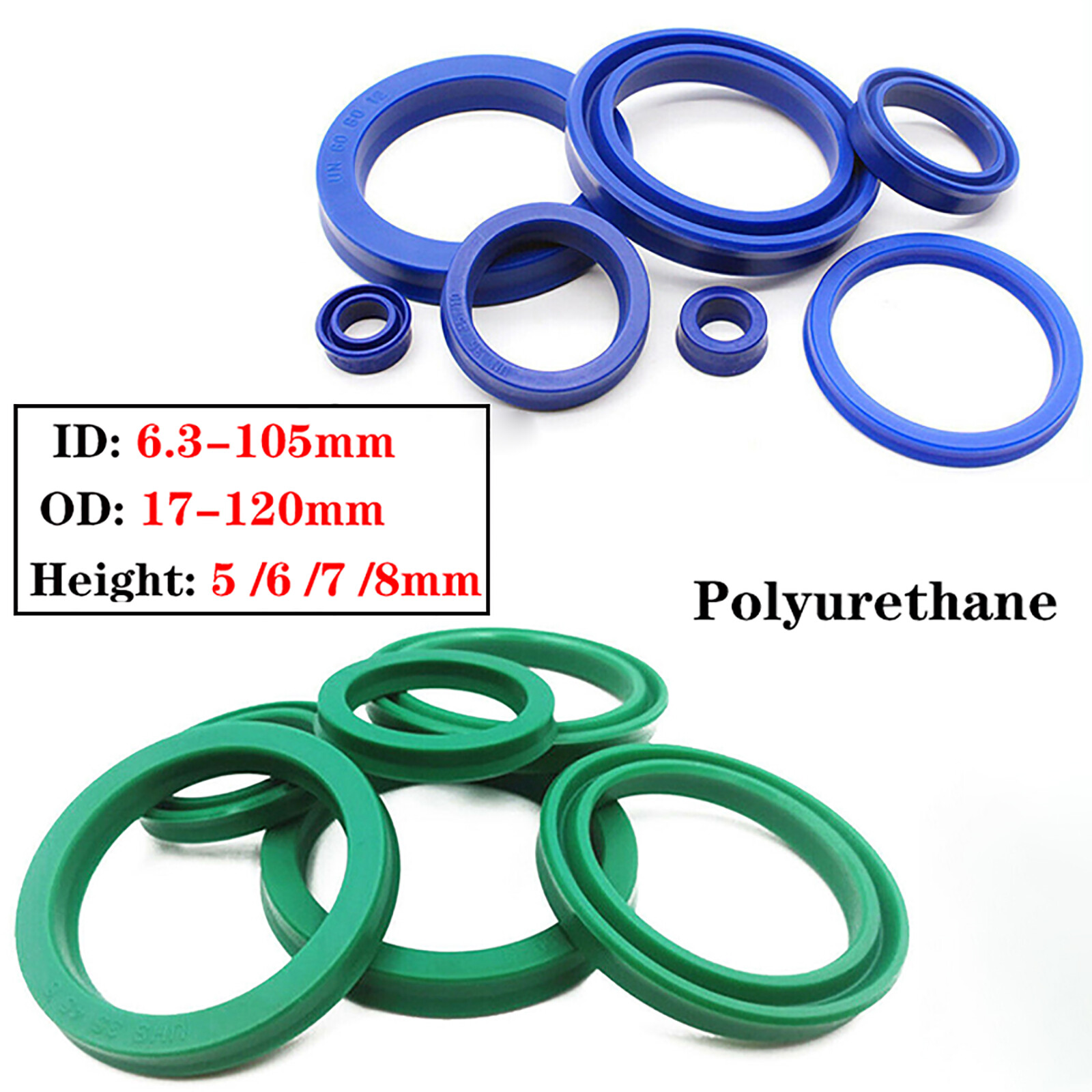 U-Cup UHS/UN/UNS Type Hydraulic Rod / Piston Seal Cylinder Jack PU UCup 6-120mm