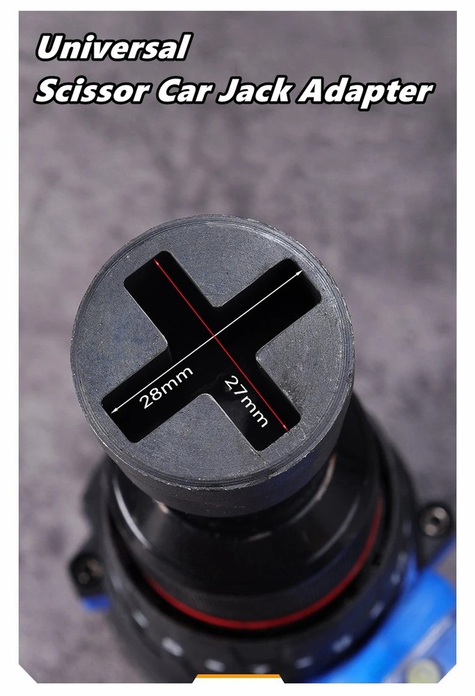 Universal Scissor Jack Adapter Socket for Electric Impact Drill