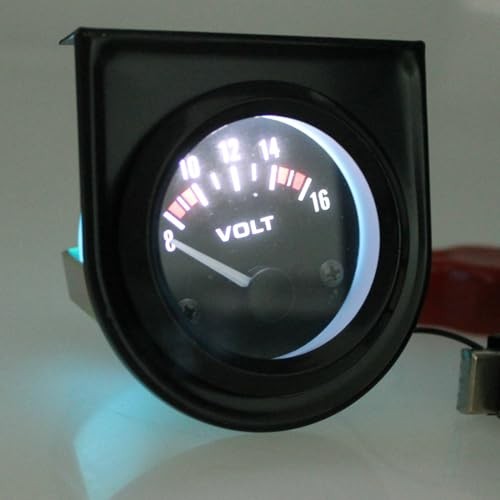 12V Voltmeter Gauge 2" 52mm Volt Voltage Meter Gauge Universal Pointer