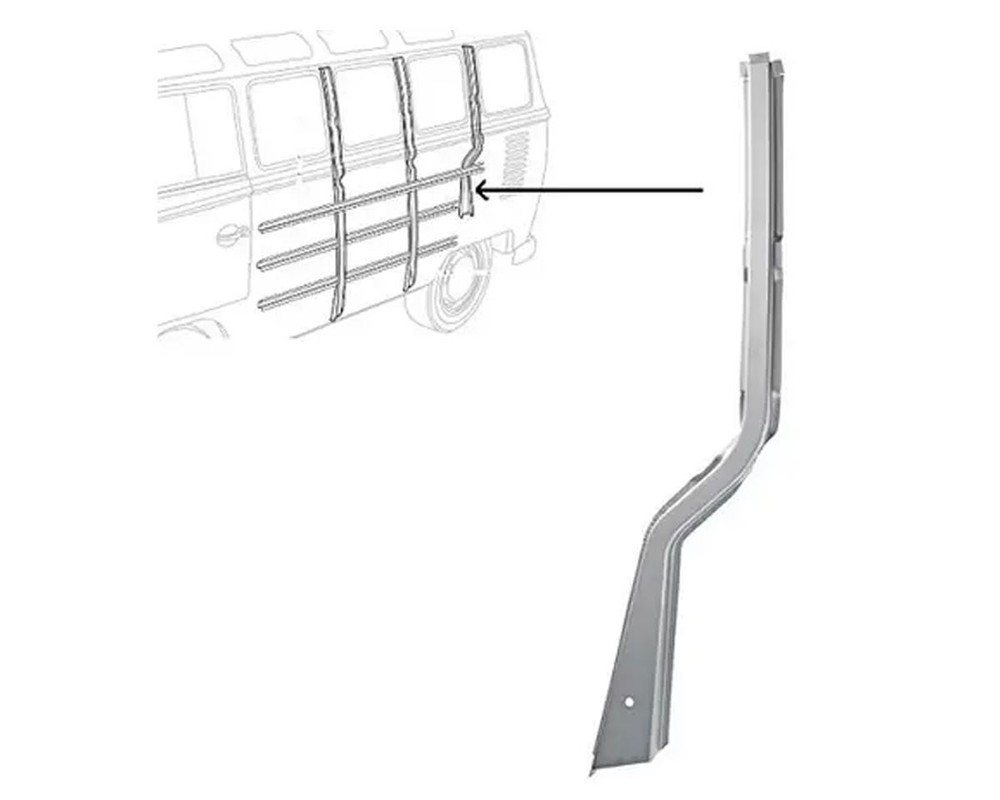 Side Panel Vertical Inner Reinforcement Nearside/Left VW T2 Split 1955-1963