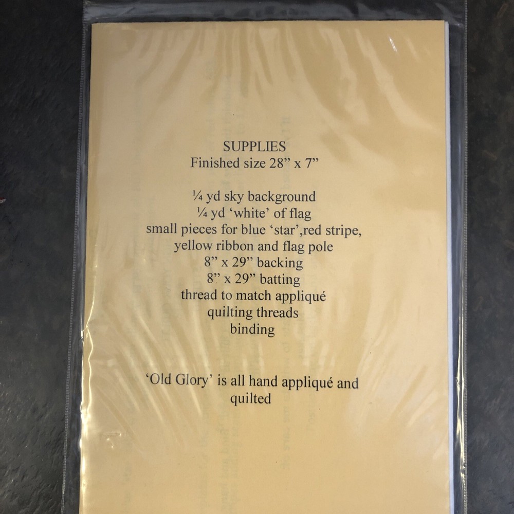 Old Glory Quilt Pattern applique