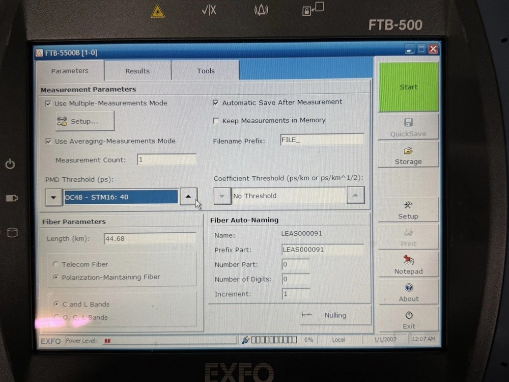 EXFO FTB-500 FTB-5500B PMD Analyzer Kit