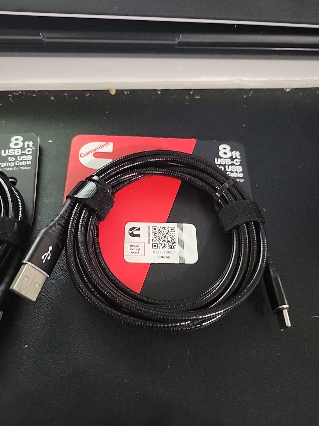 CMN5029 Usb C To Usb A Flexible Steel Charging Cable, 8 Ft., Metal B for Cummins
