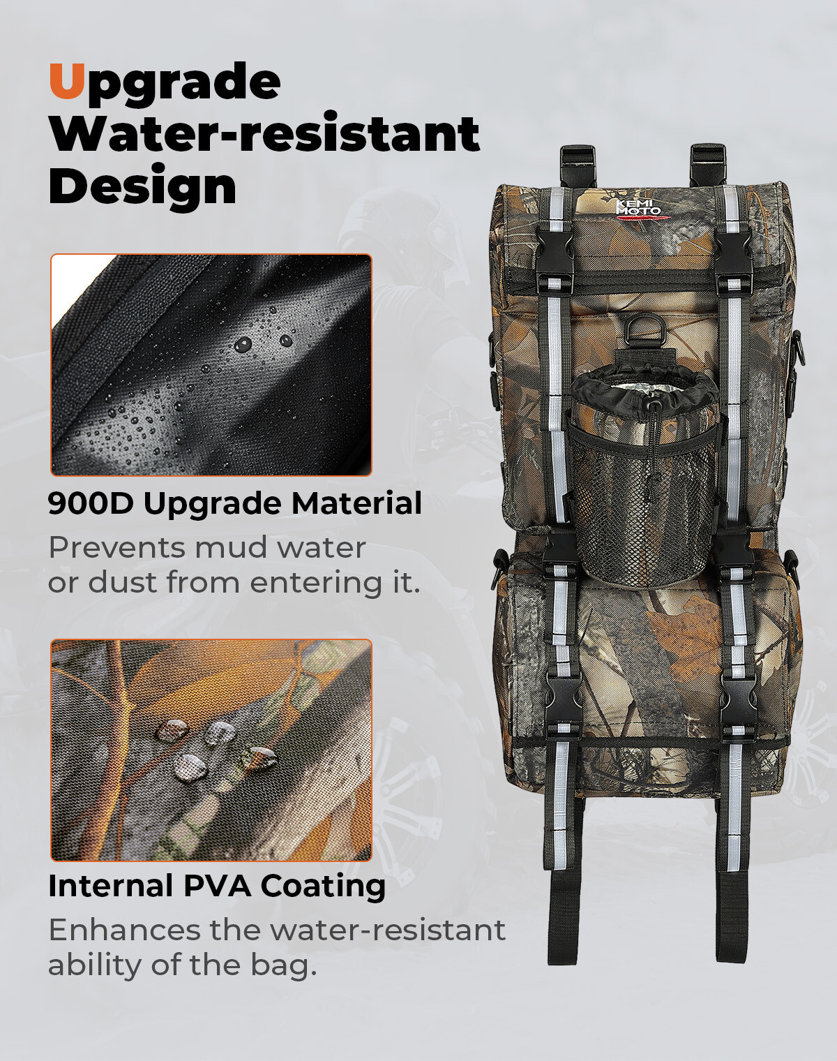 ATV Fender Bag Cooler Bag Pack Luggage Storage Cargo Camo For Sportsman Yamaha