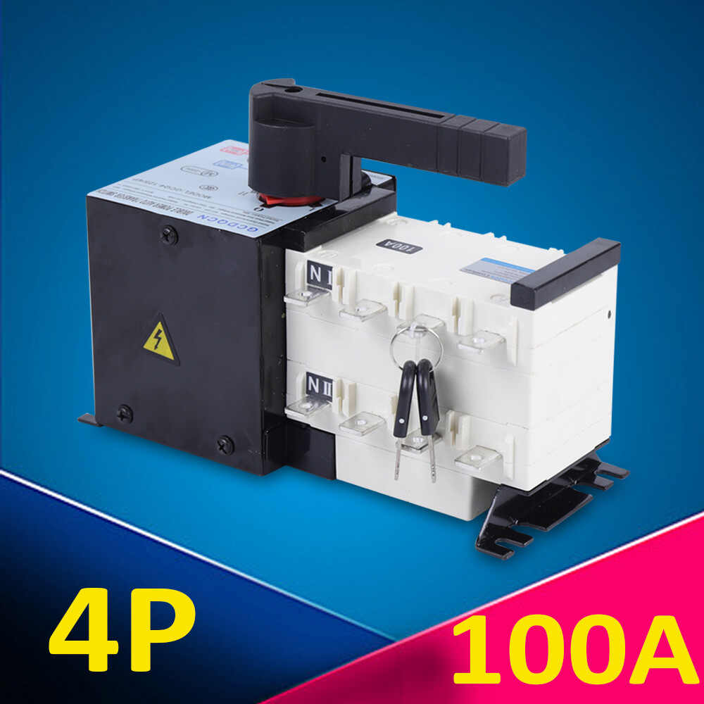 100AMP Dual Power Automatic Transfer Switch Changeover Isolation Generator USA