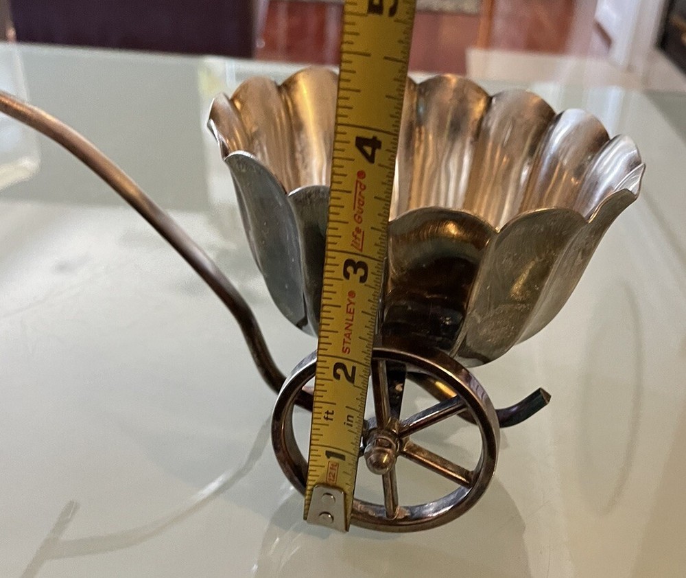 Raimond Silverplate Italy Server Push Wagon Bowl Height 3-3/4”