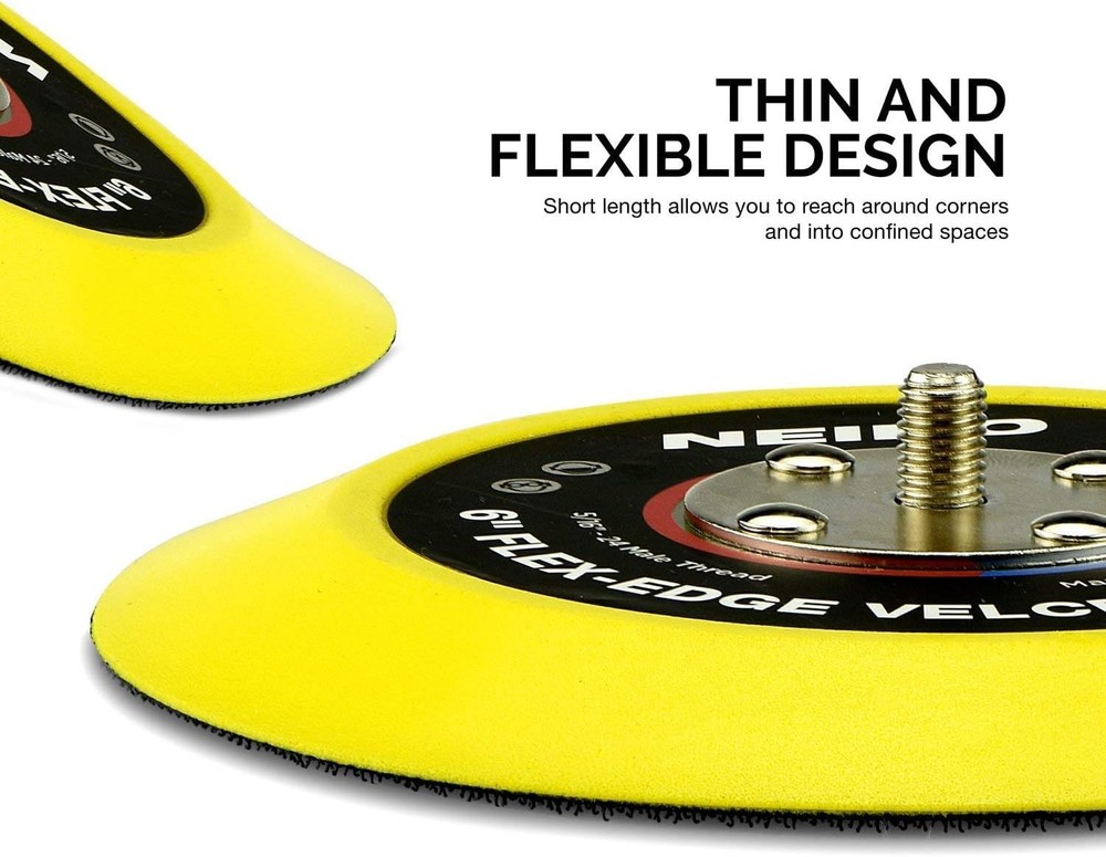 6 Inch Flexible Edge PU Backing Pad Hook and Loop Sanding Pad