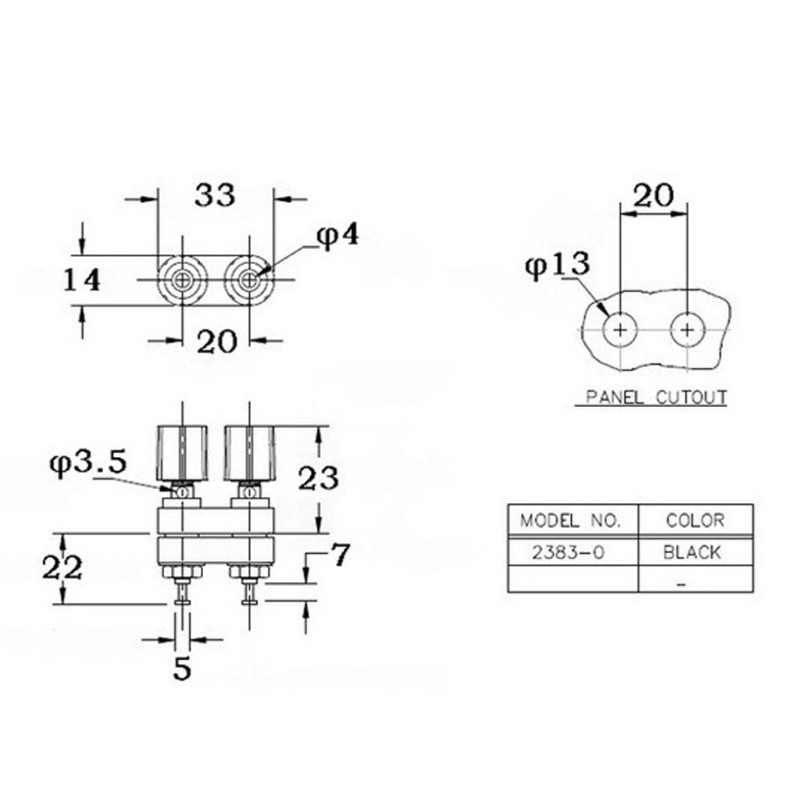 Dual 4mm Banana Plug Jack Socket Binding Post for Speaker Amplifier Terminal
