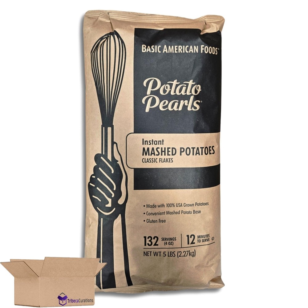 Instant Mashed Potatoes Classic Flakes Value Pack | 5 Pound Bulk Bag