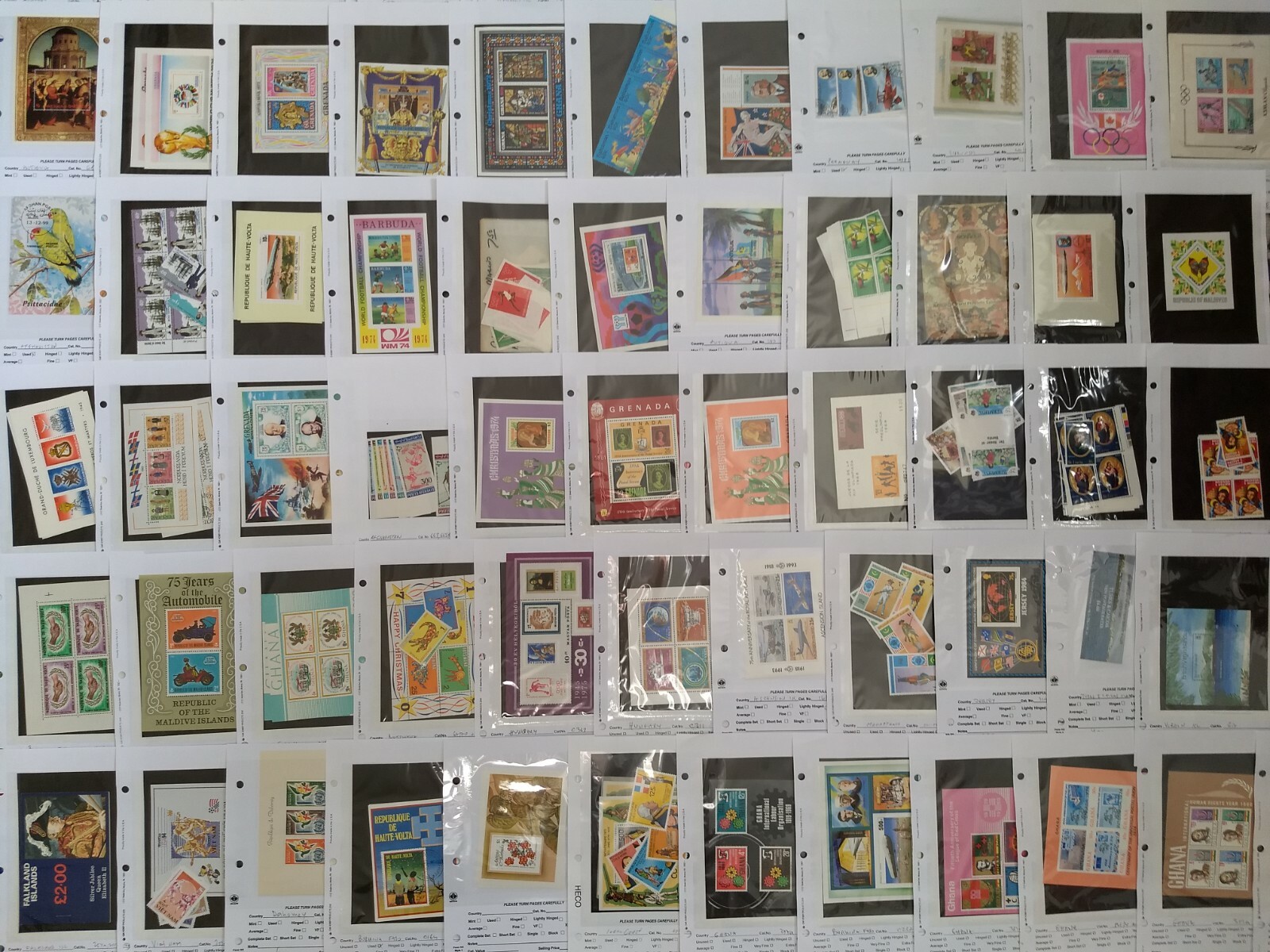 Worldwide Stamp Assortment Used & Mint - 500 Different 70 Countries in Full Sets
