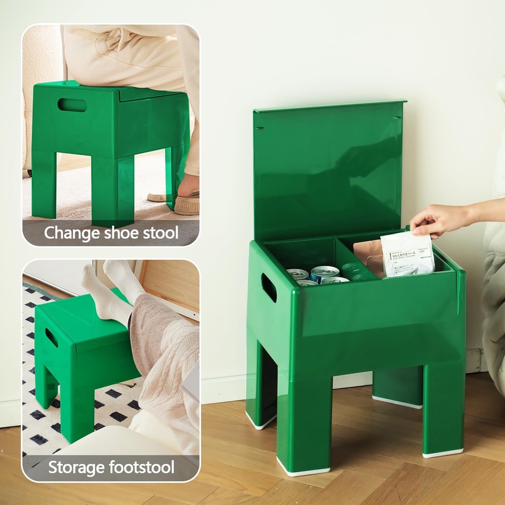 Nightstand Bedside with Storage Space, Multifunctional Colorful Plastic End T...