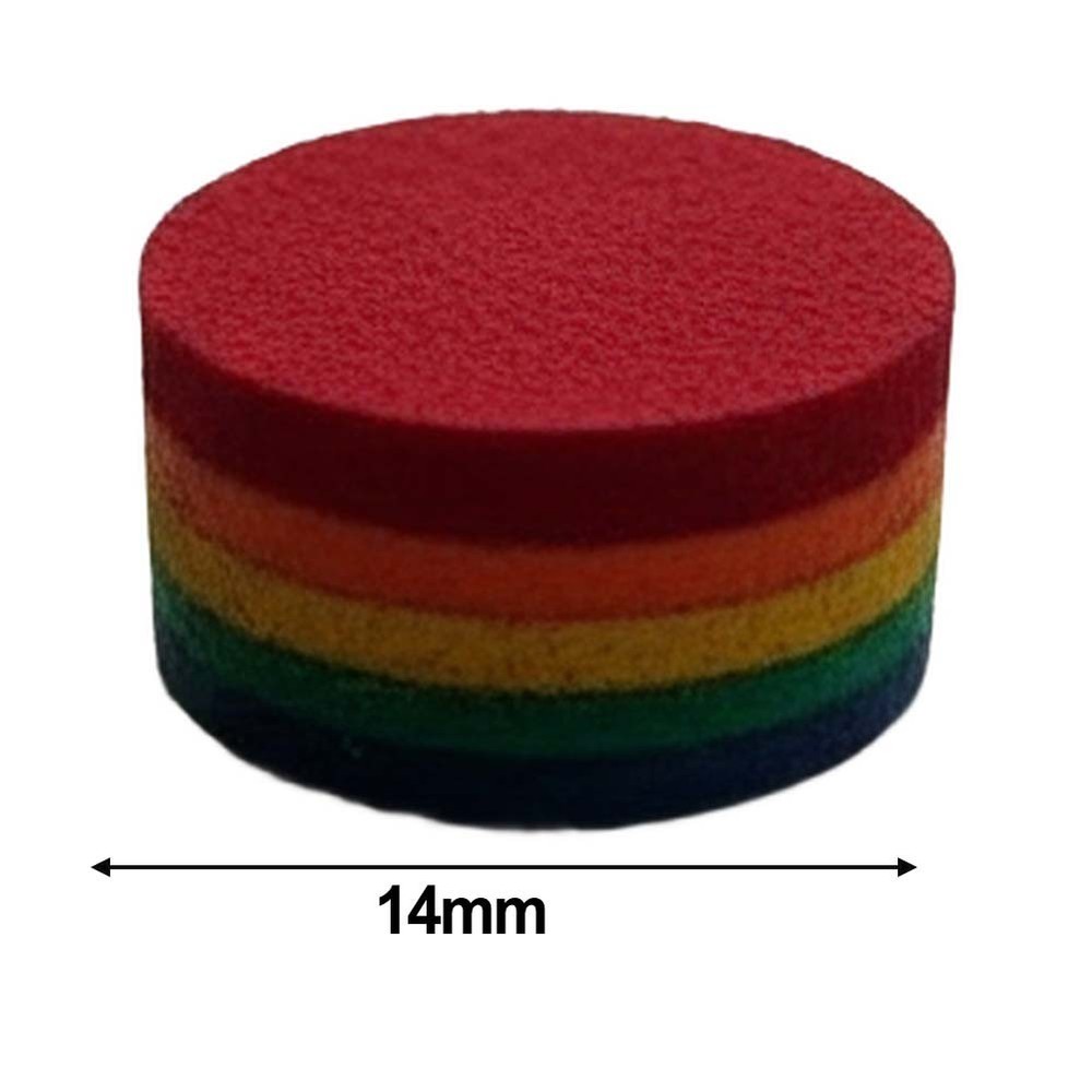 2pcs Leather Cue Tips 14mm 6 Layer Medium Stiffness for Pool Cue Replacement