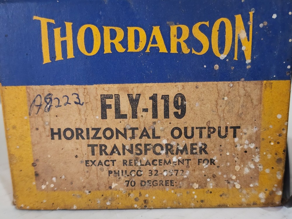 Vintage Thordarson FLY-119 Horizontal Output Transformer
