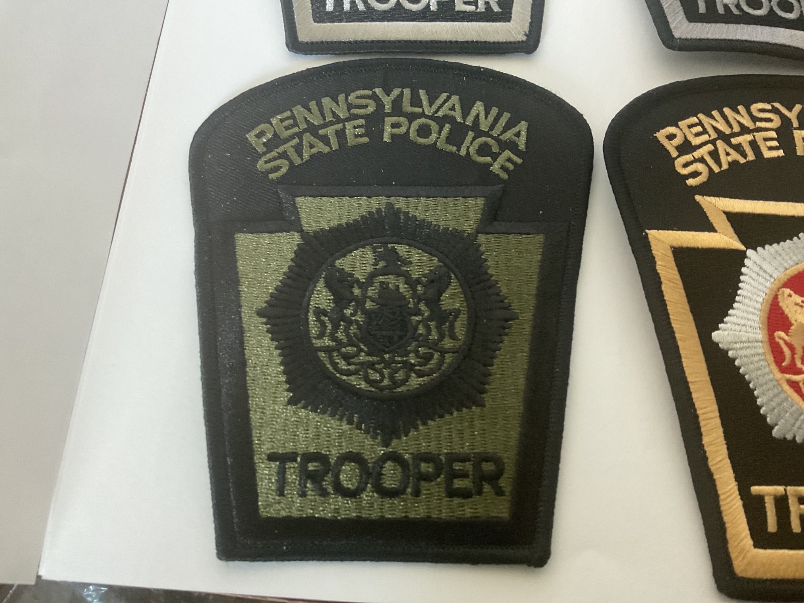 Pennsylvania State Police Trooper collectable Patch Set 4 Pieces New Full Size