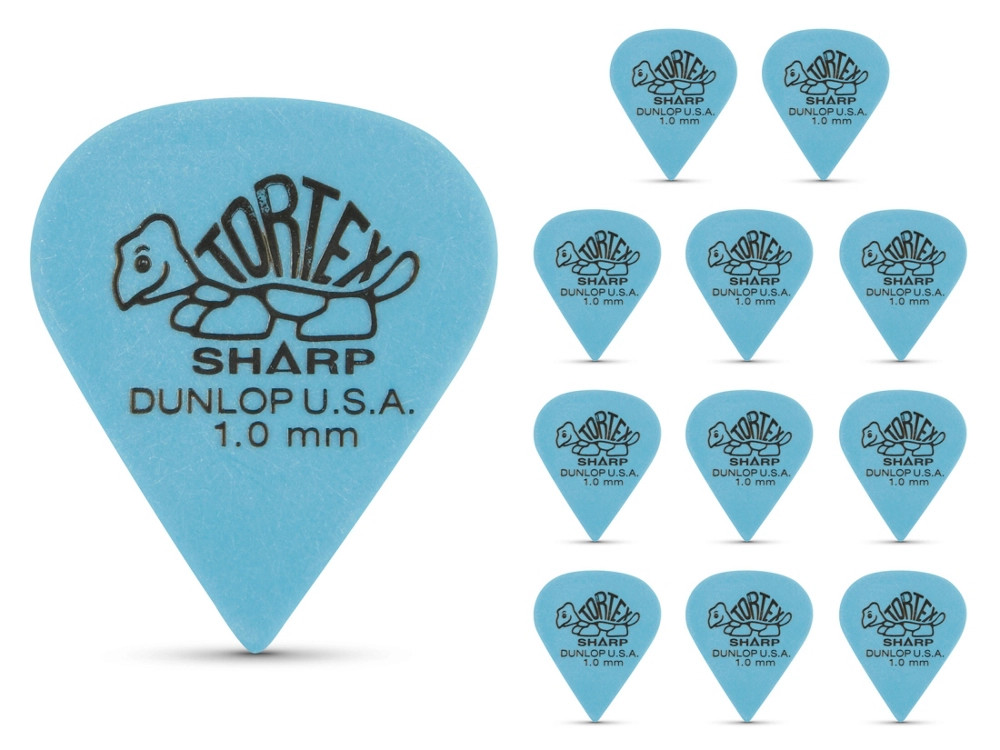 Dunlop Tortex Sharp Guitar Picks 1 Dozen 1.0 mm