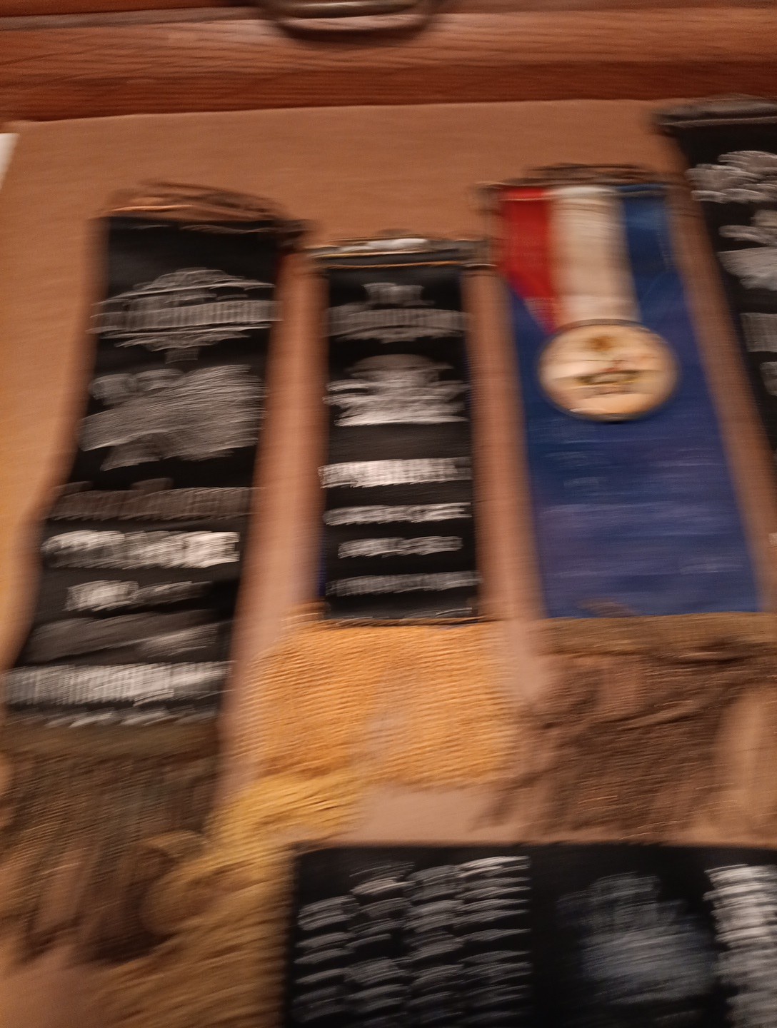 5 Original Patrons Of Husbandry Ribbons Various City's. All Complete Medals