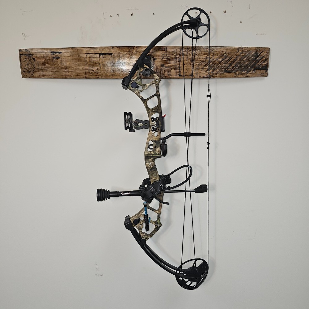Horizontal Crossbow/ Bow Wall Mount Whiskey Stave