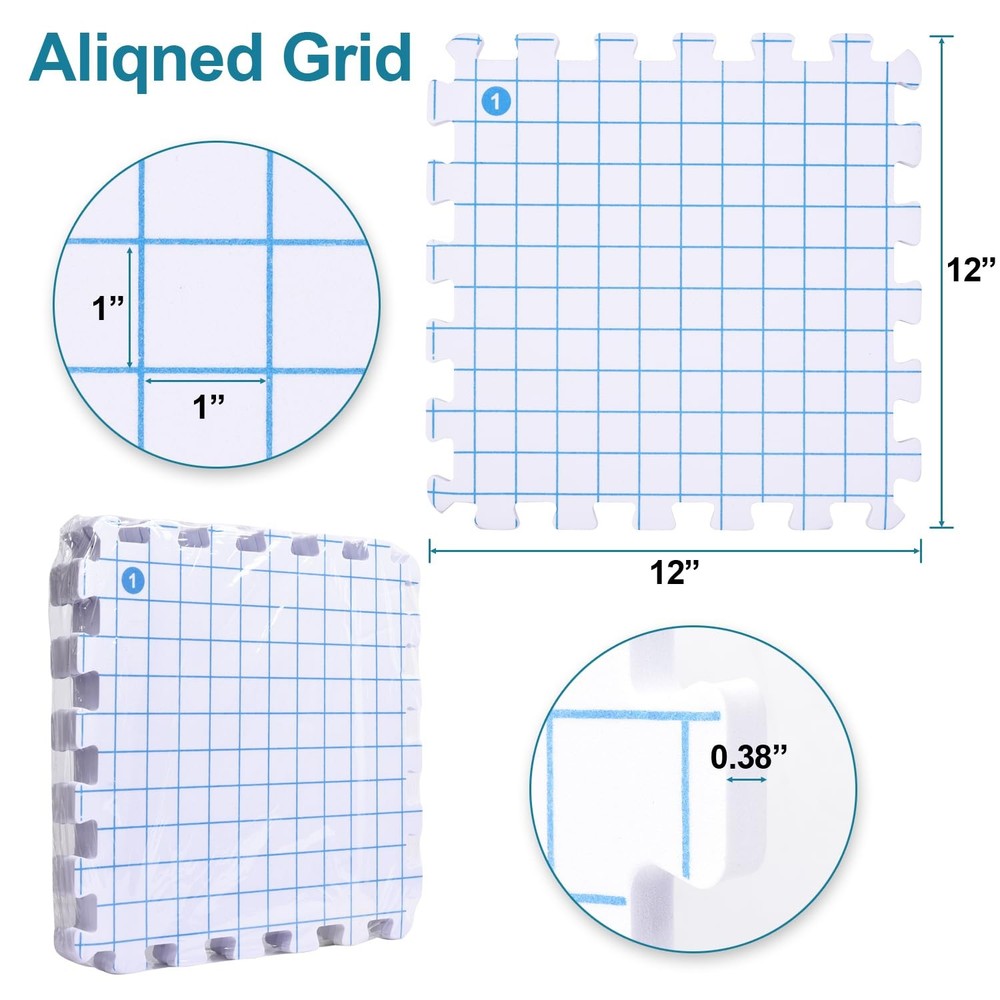 Interlocking Blocking Mats - Blocking Mats for Knitting and Crochet Projects,...