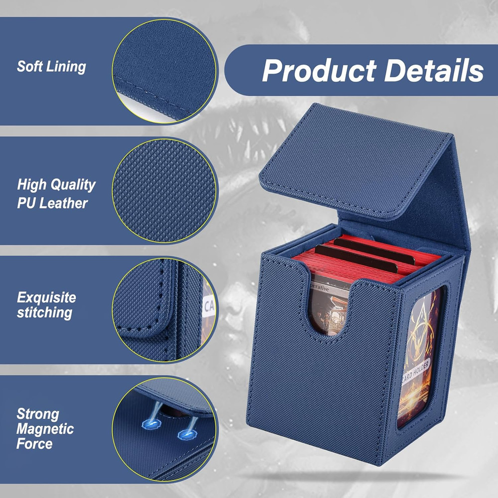 MTG Deck Box, Double Display Window MTG, Commander Deck Box Fits 120+ Single Sle