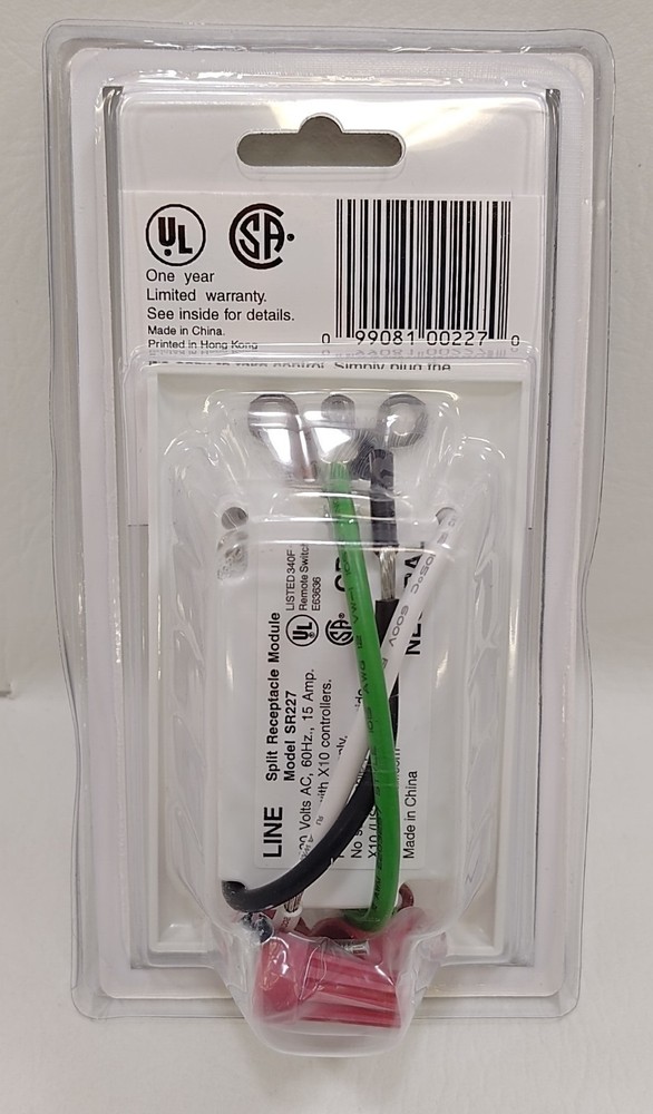 X-10 Powerhouse Super Socket Wall Outlet Split Receptable Module SR227 - NEW