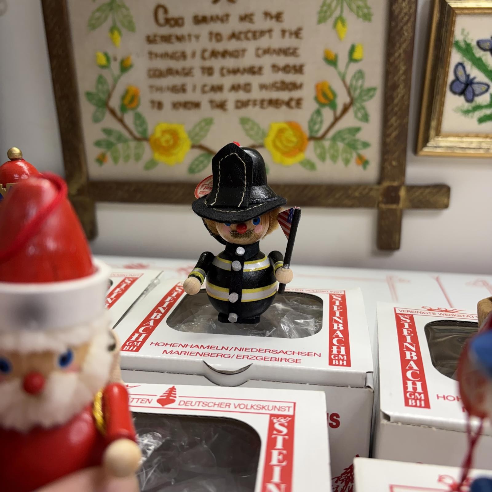 Steinbach Germany Vintage Wooden Ornament Set of 6 Used