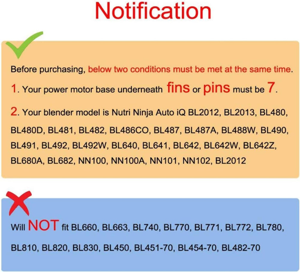 [Updated Version] 7 Fins Blender Blade Compatible with Ninja Blender Blade
