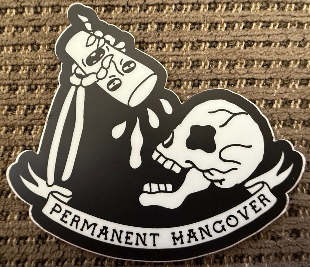 Permanent Hangover "Skull/Glassy" Sticker