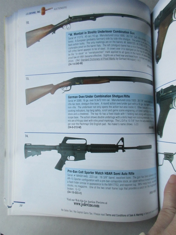 J.C. Devine Firearms Auction Catalog 2402 May 16, 2004