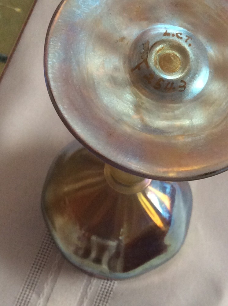 Vintage Signed Tiffany Wine Goblet