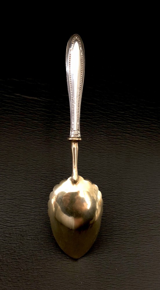 Antique Continental 800 Silver Handle Serving Desert/Appetizer Spoon