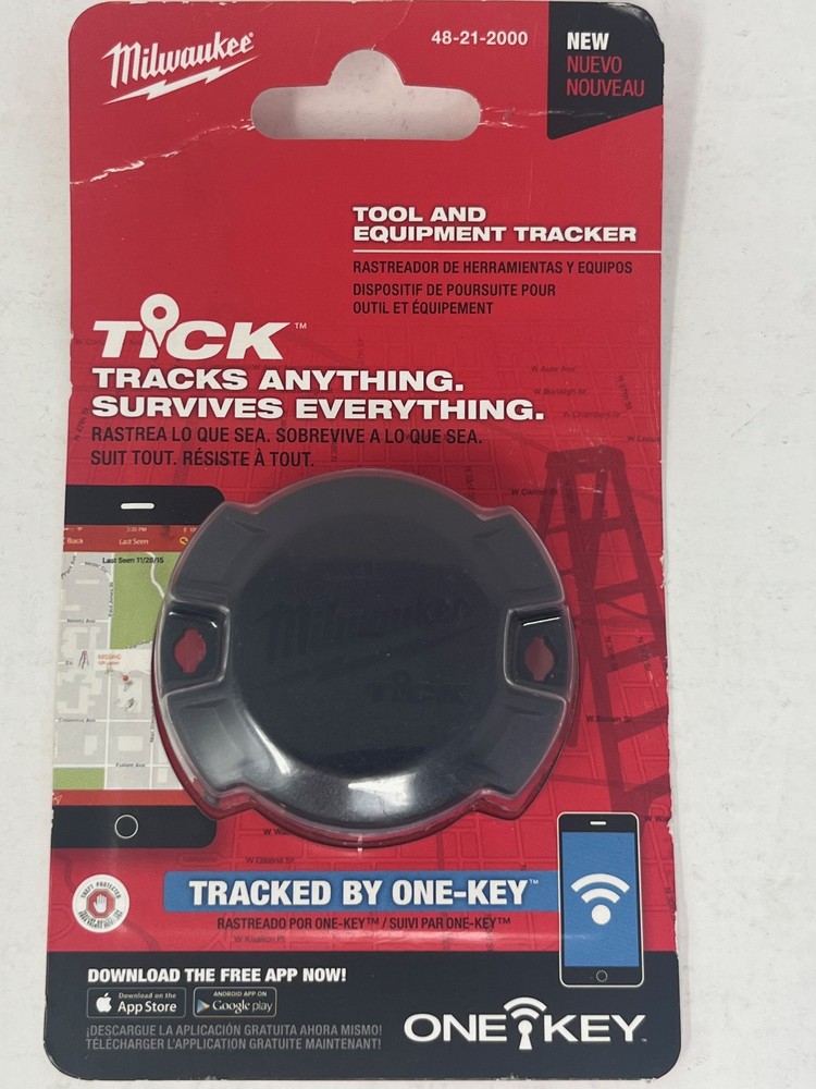 Milwaukee TICK Tool and Equipment Tracker 48-21-2000 ONE-KEY Bluetooth Tracker
