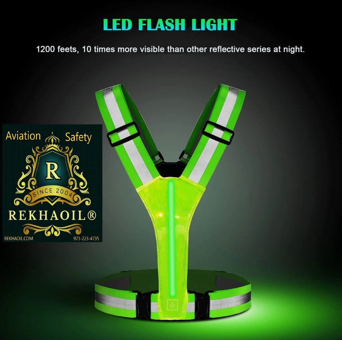 LED Reflective Running Vest Light For Night Jogging and Cycling Traffic Safety