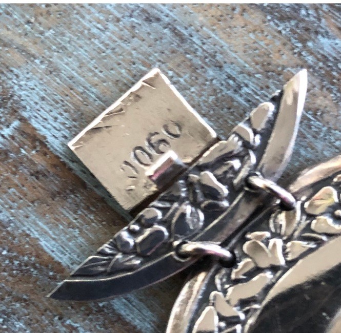 Vintage 900 Silver Panel Bracelet