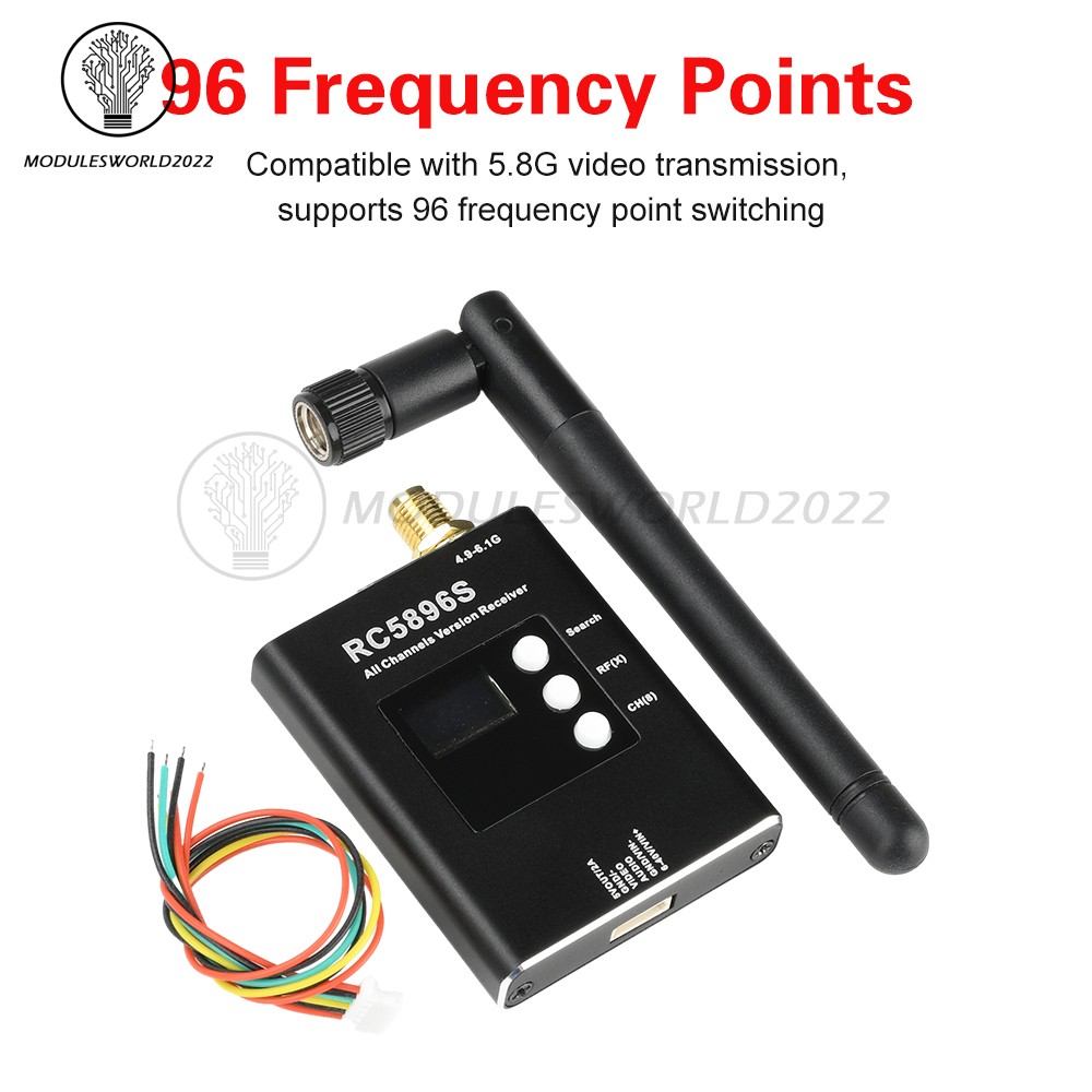 DC6-40V RC5896S Receiver 5.8GHz Video Receiver Compatible 5.8G Image Transmitter